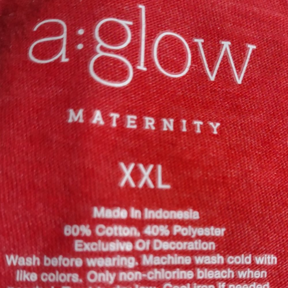 Cute A:glow Maternity ruched T-shirt Top XXL coral pink - Picture 7 of 8